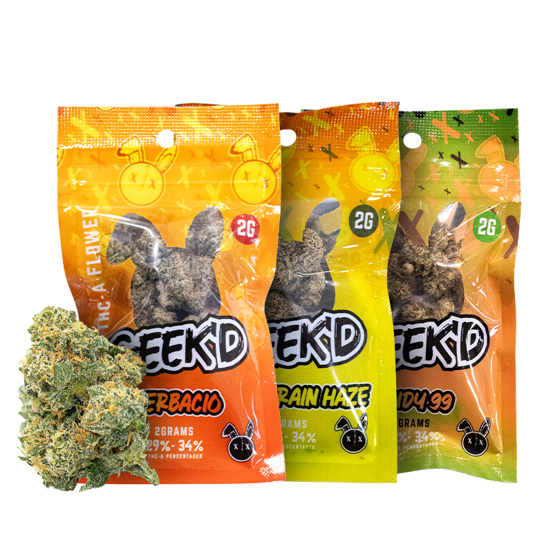 Geek'd Extracts - 2-Gram THC-A Flower Bag