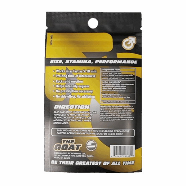 The GOAT - Male Enhancement - Sublingual Strip (2-Pack)