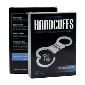 Double Hinged Steel Handcuffs – Nickel Plated