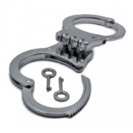 Double Hinged Steel Handcuffs – Nickel Plated