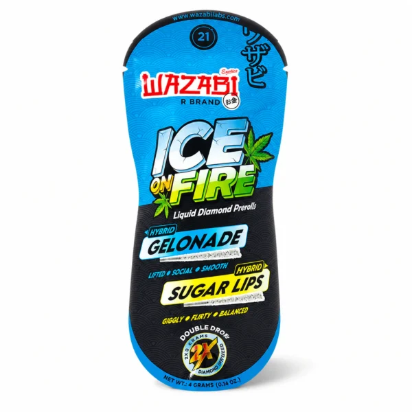 Wazabi Exotics – Ice on Fire THCP Liquid Diamond Pre-Rolls – 4g