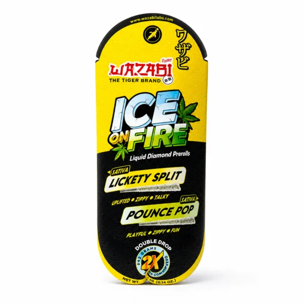 Wazabi Exotics – Ice on Fire THCP Liquid Diamond Pre-Rolls – 4g
