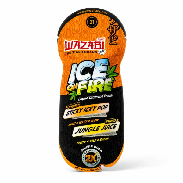 Wazabi Exotics – Ice on Fire THCP Liquid Diamond Pre-Rolls – 4g