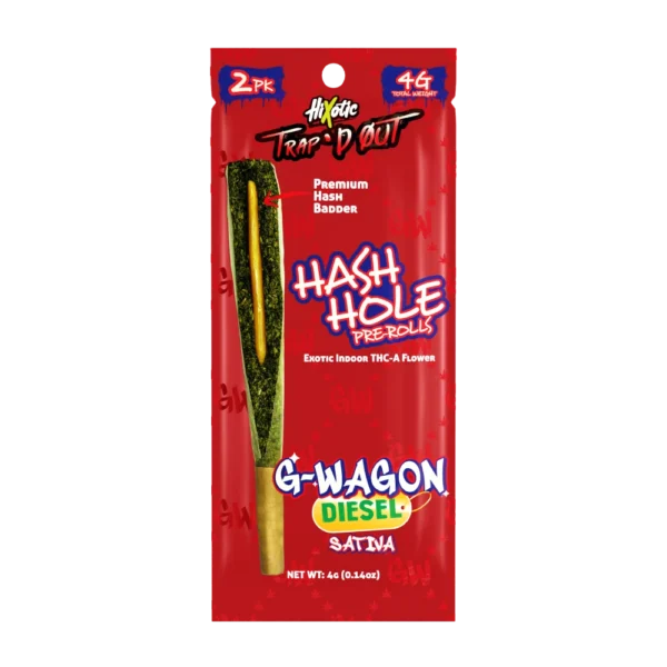 HiXotic – Trap'd Out THCA Hash Hole Pre-Rolls – 4g (2ct)