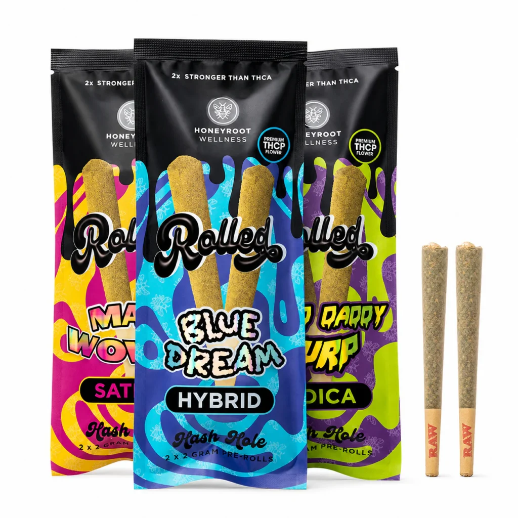 HoneyRoot - Rolled THC-P Hash Hole Prerolls โ 4g